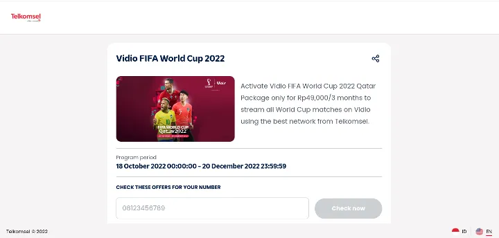 Paket Streaming Piala Dunia 2022