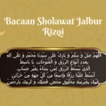 Bacaan Sholawat Jalbur Rizqi