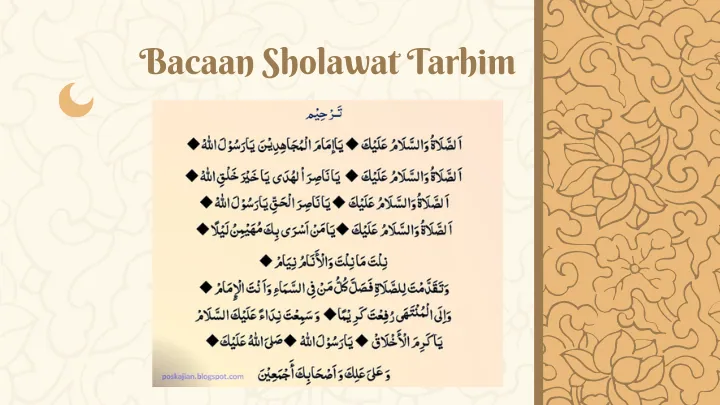 Bacaan Sholawat Tahrim