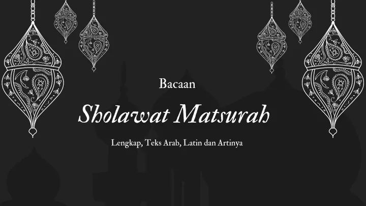 Sholawat Matsurah