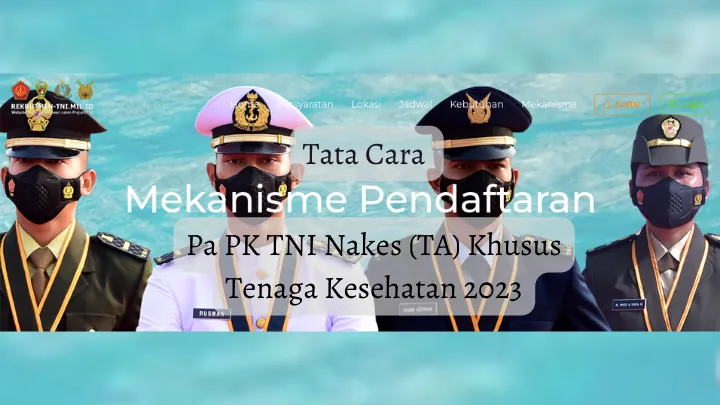 Cara Pendaftaran TNI Nakes 2023