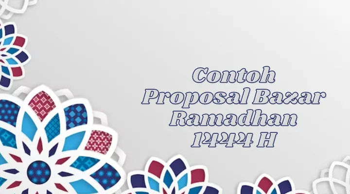 Contoh Proposal Bazar Ramadhan