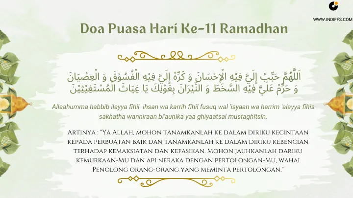 Doa Puasa Hari Ke-11 Ramadhan (1)