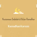 Keutamaan Sedekah di Bulan Ramadhan