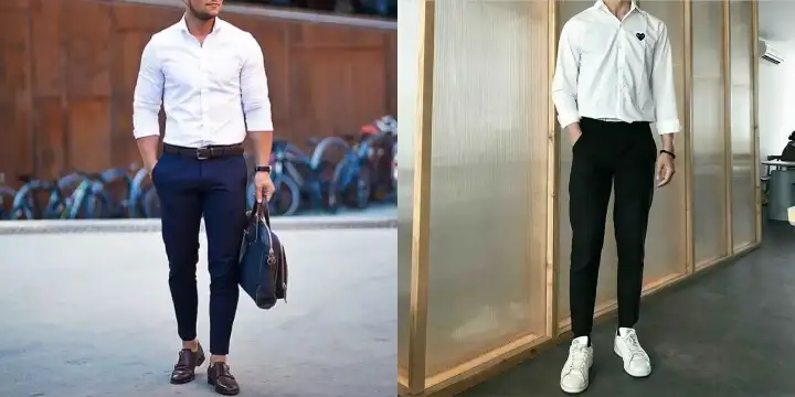 Outfit Bukber Pria dengan Style Formal Kemeja Putih