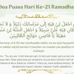 Doa Puasa Hari Ke-21 Ramadhan