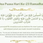 Doa Puasa Hari Ke-23 Ramadhan