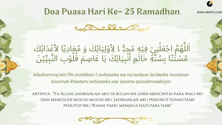 Doa Puasa Hari Ke- 25 Ramadhan